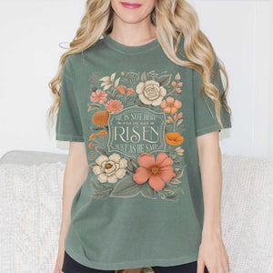 0436 For He Has Risen Comfort Color Tee