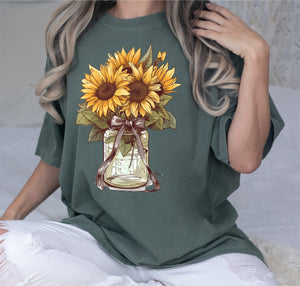 0275 Sunflower Bouquet Comfort Color Tee
