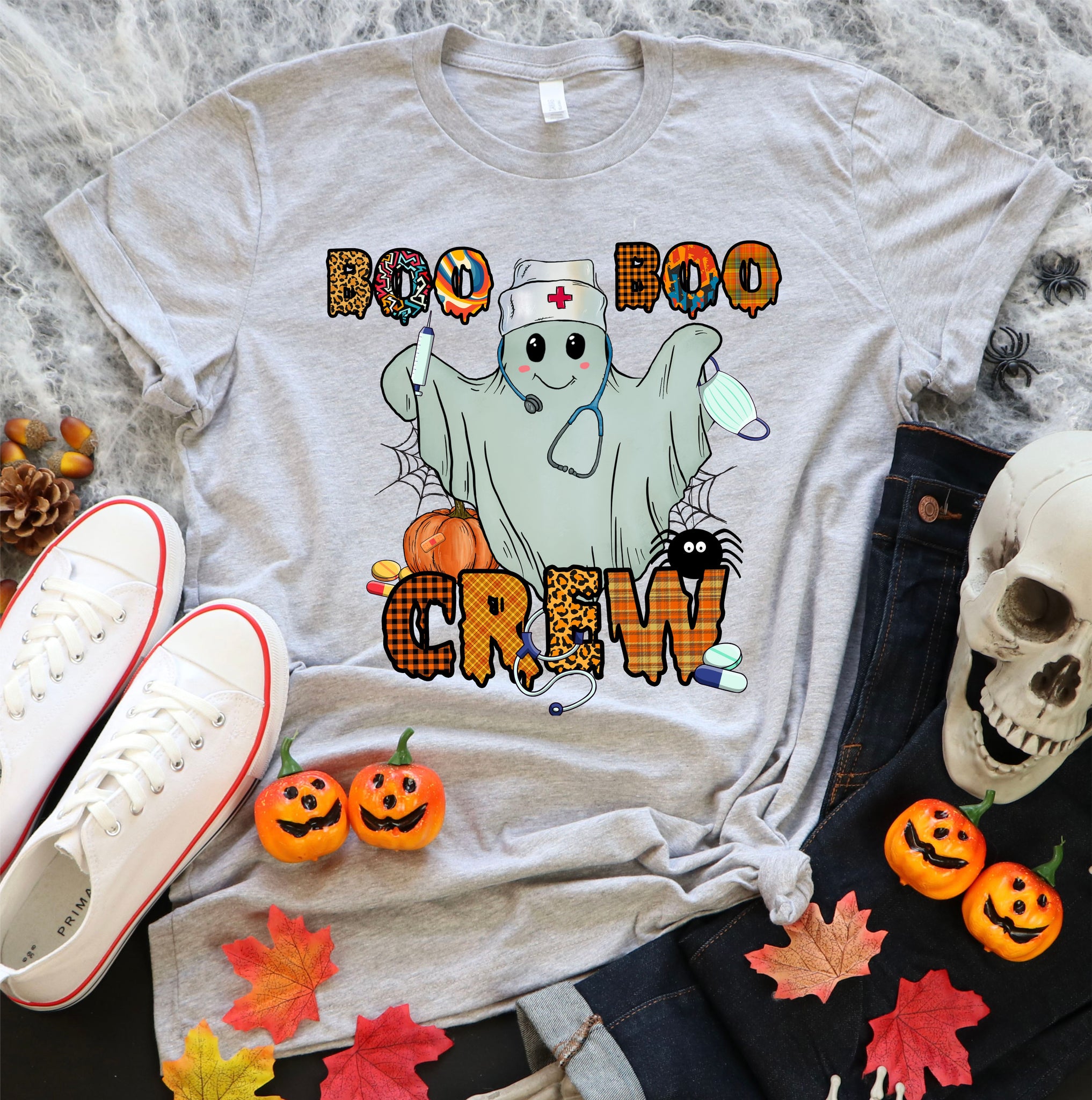 0346 Boo Boo Crew Halloween Nurse Bella Tee