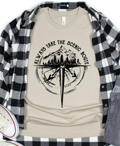 190 Always Take The Scenic Route Tee
