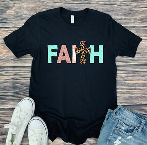 0033 Faith Mint Leopard Shirt