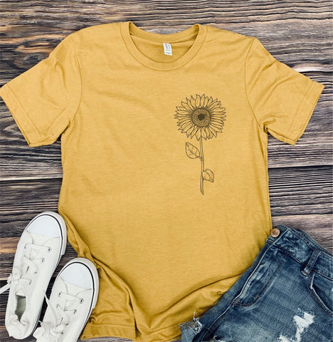 690C - Sunflower Oversized Pocket