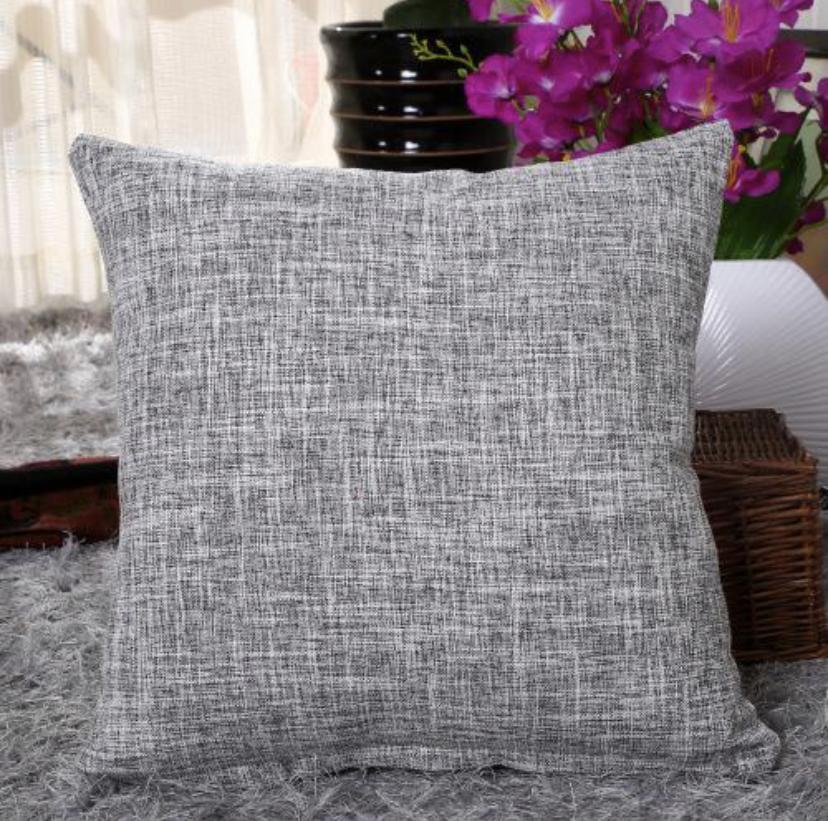 BLANK003 Blank pillow covers 17"x17.5"- Gray Faux Burlap