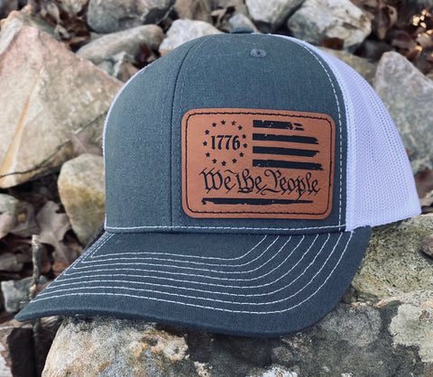 We the People Flag Charcoal/White Richardson Hat