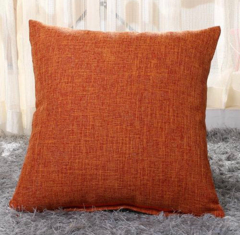 BLANK007 Blank pillow covers 17"x17.5"- Orange Faux Burlap