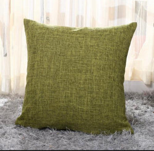 BLANK006 Blank pillow covers 17"x17.5"- Olive Faux Burlap