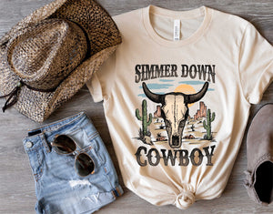 0170 Simmer Down Cowboy Tee